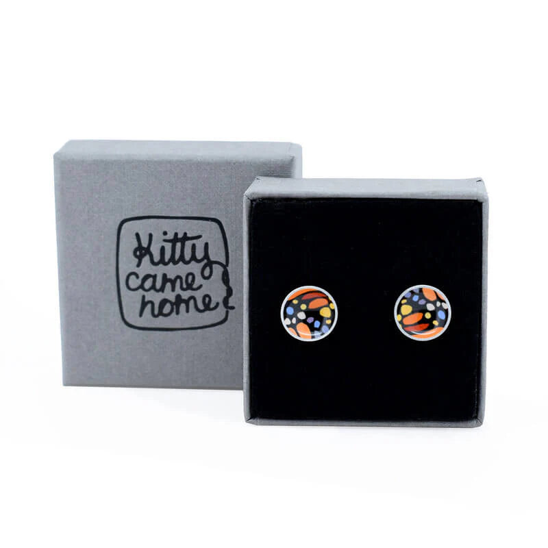 Kitty Came Home - Aladdins Treasure Monarch Butterfly Domed Studs