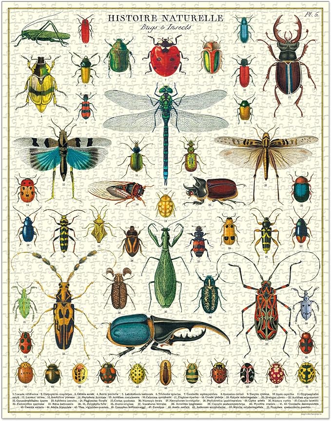 Cavallini & Co Bugs and Insects 1000 Piece Vintage Puzzle