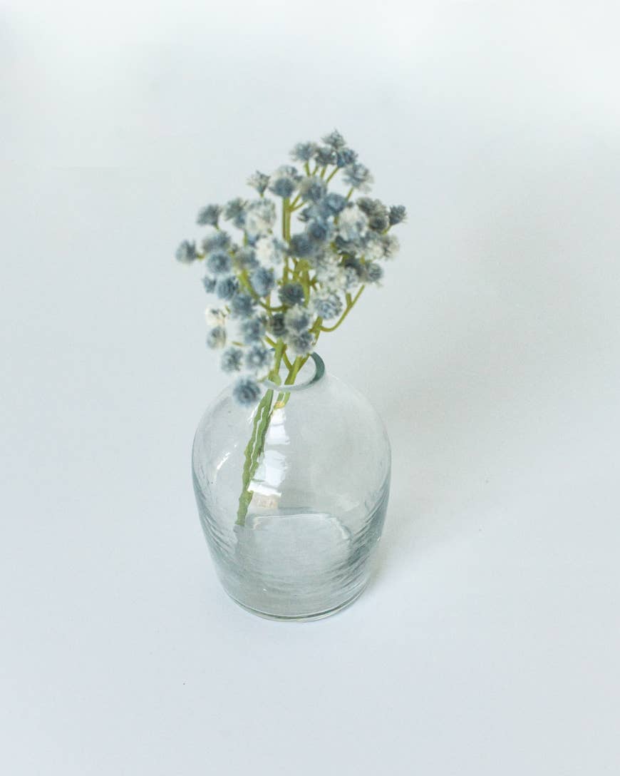 Haley Handblown Hammered Glass Bud Vases - Clear