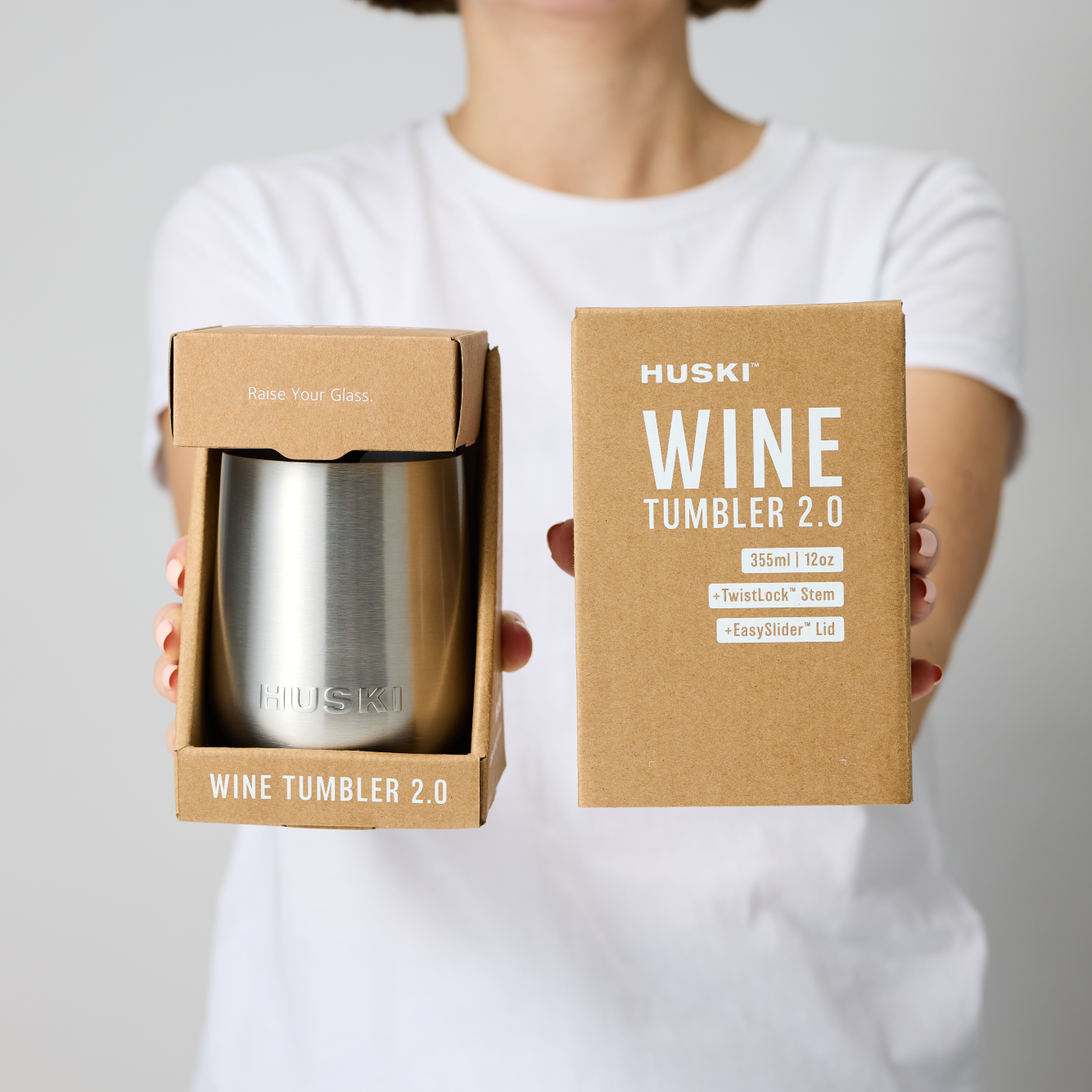 Huski Wine Tumbler 2.0 - Sand Beige
