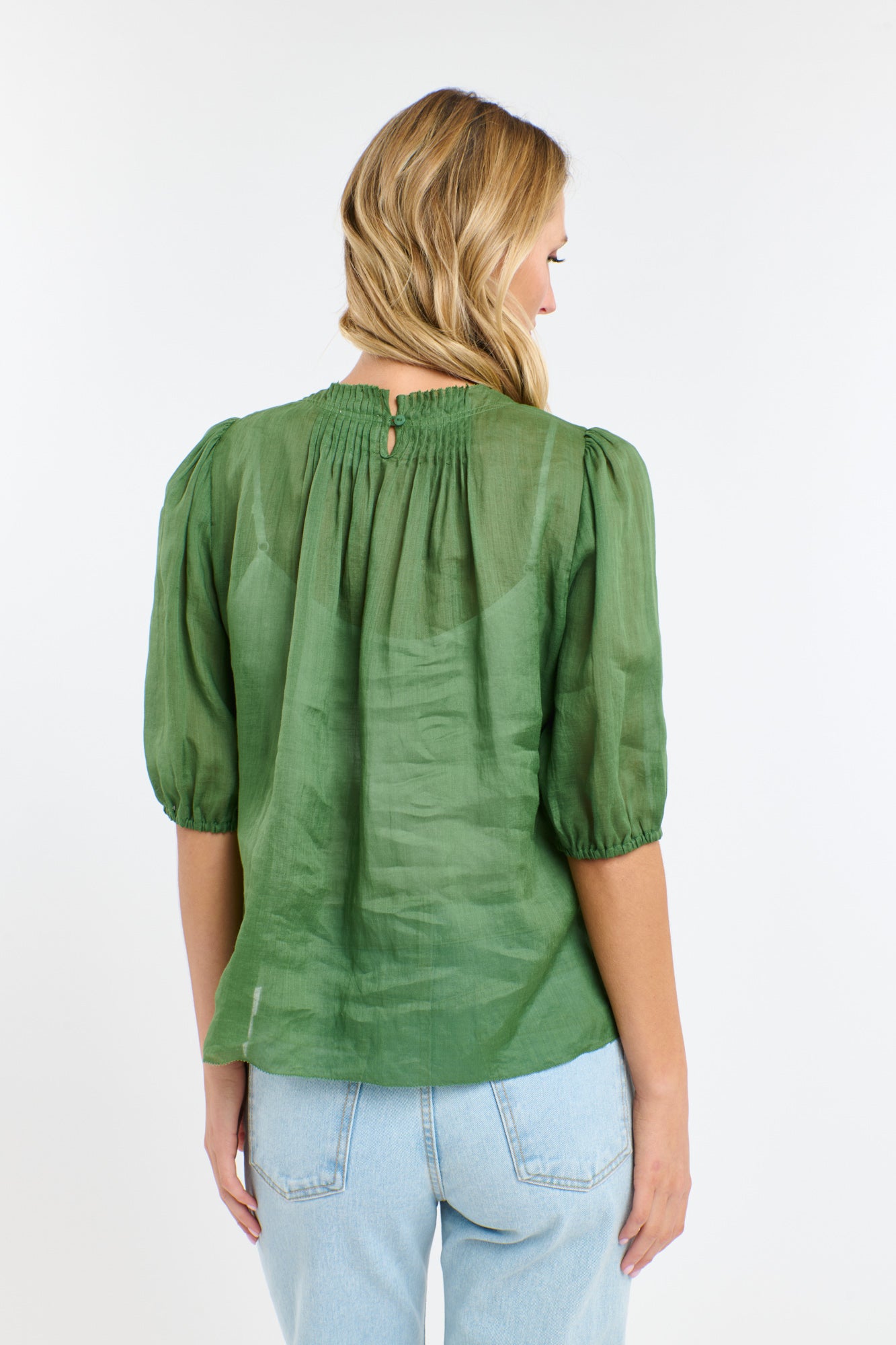365 Days Ariel Pintuck Top - Kelly Green