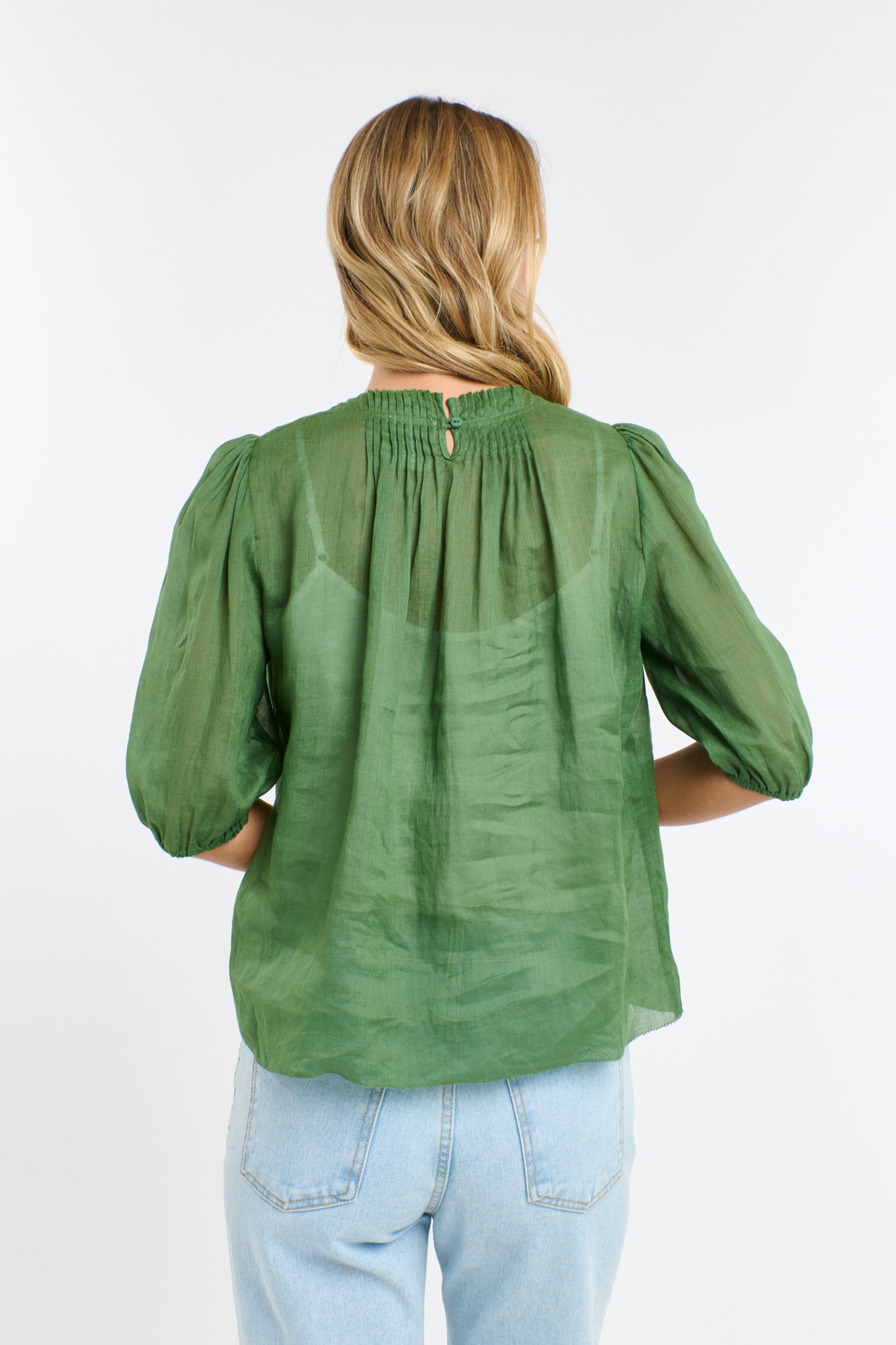 365 Days Ariel Pintuck Top - Kelly Green