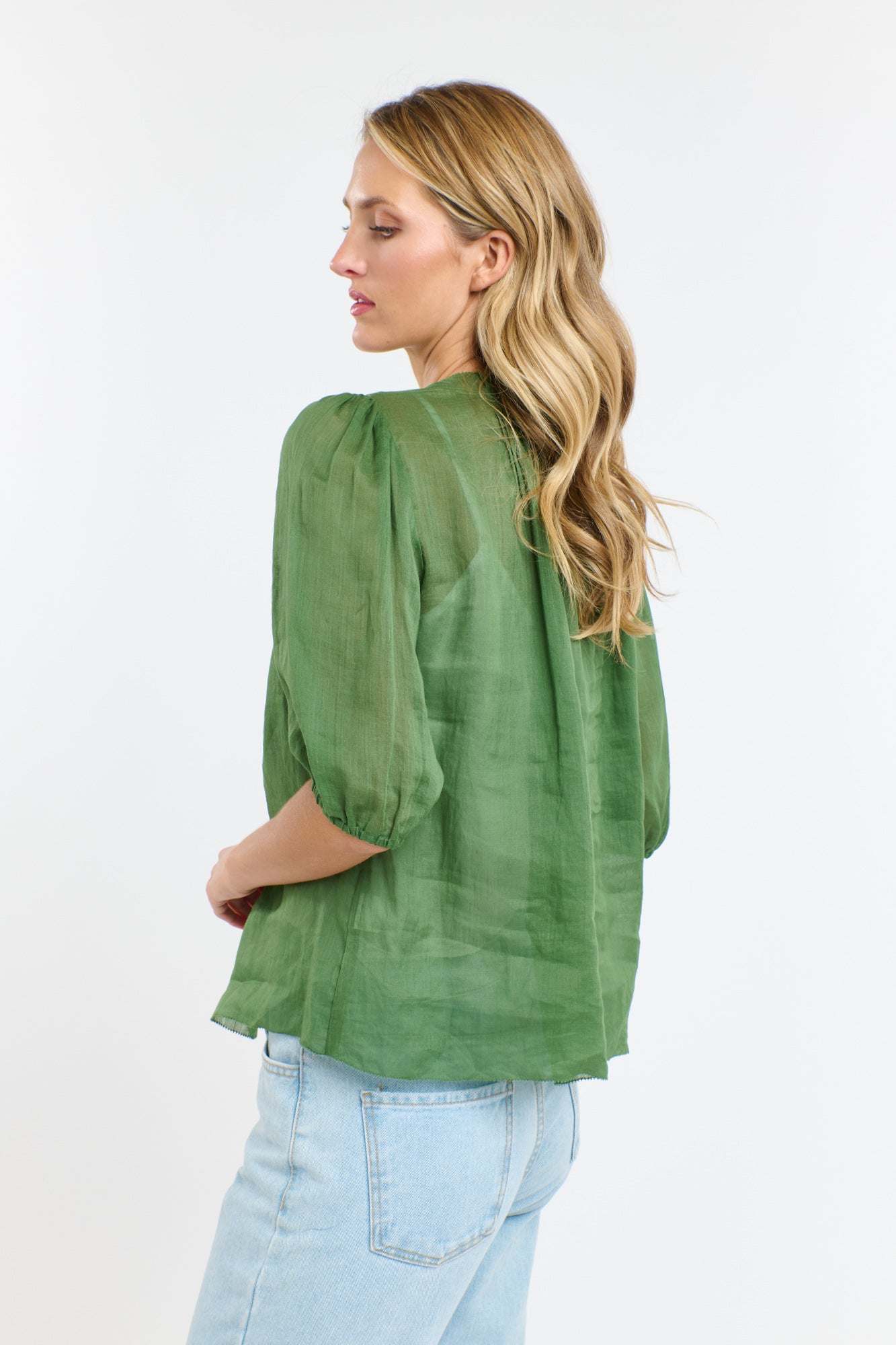365 Days Ariel Pintuck Top - Kelly Green