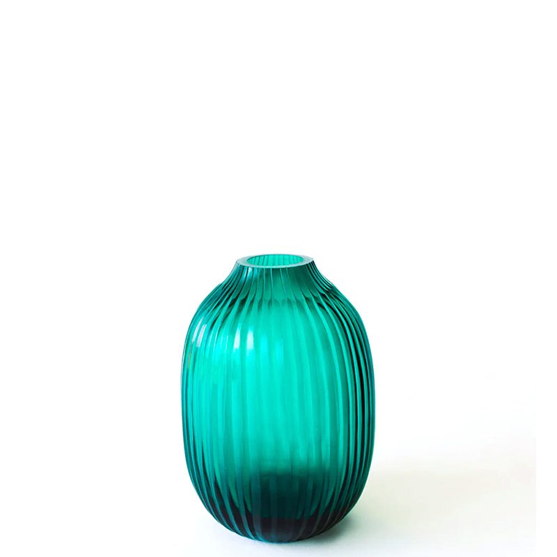 Brian Tunks Cut Glass Vase, Pod.