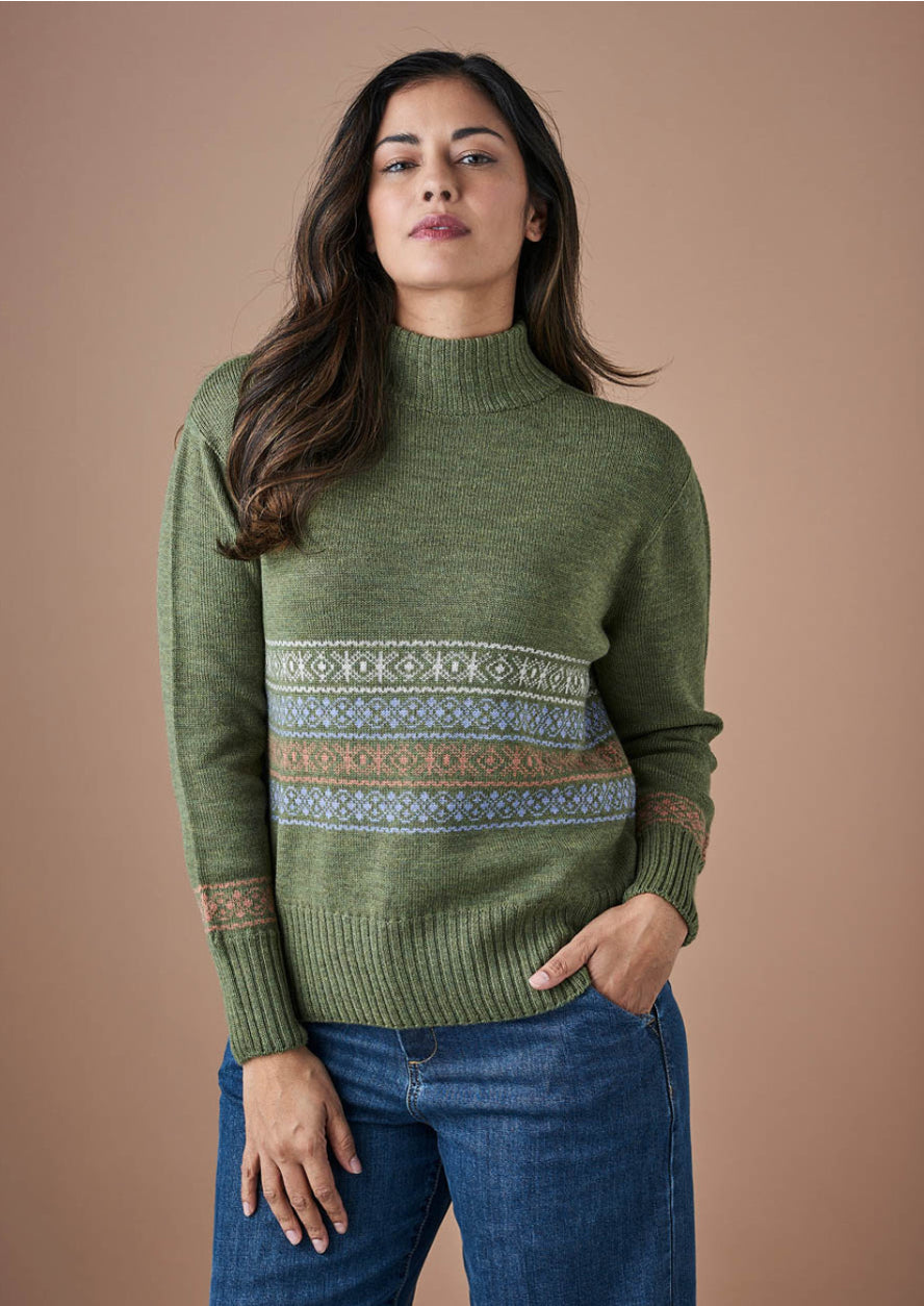 Uimi Aspen Merino Wool Jumper Fern