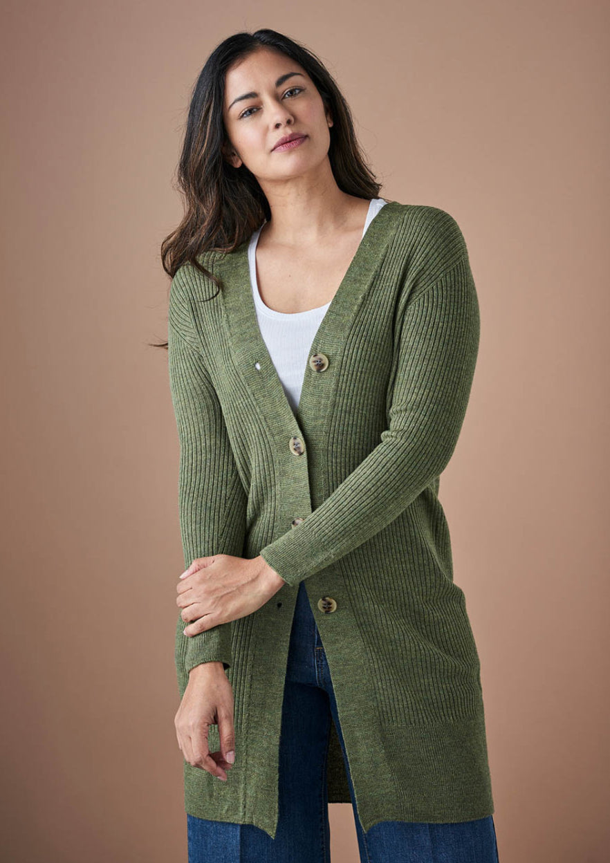 Uimi August Merino Wool Cardigan - Fern