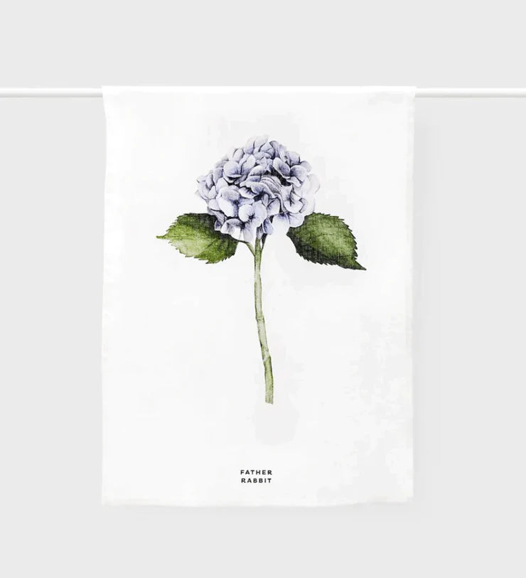 Father Rabbit Hydrangea Tea Towel