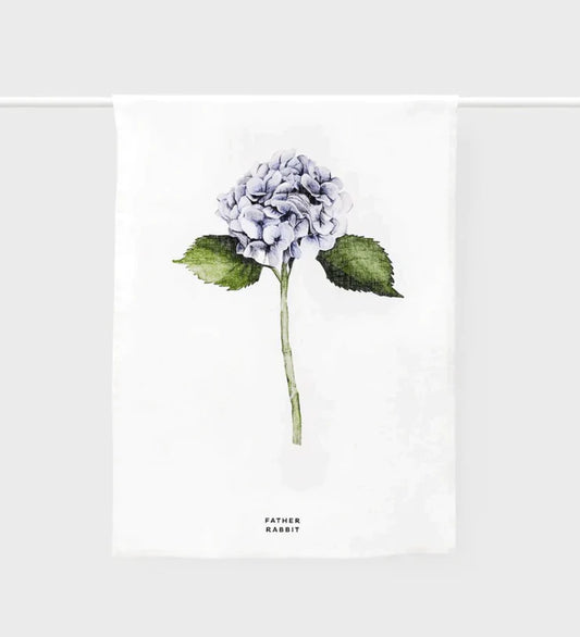 Father Rabbit Hydrangea Tea Towel