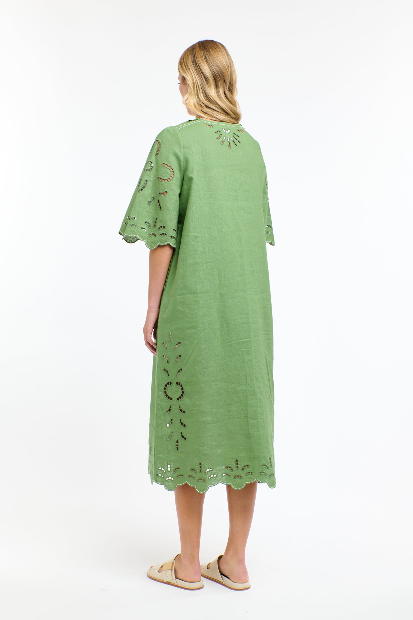 365 Days Annie Embroidered Dress - Kelly Green
