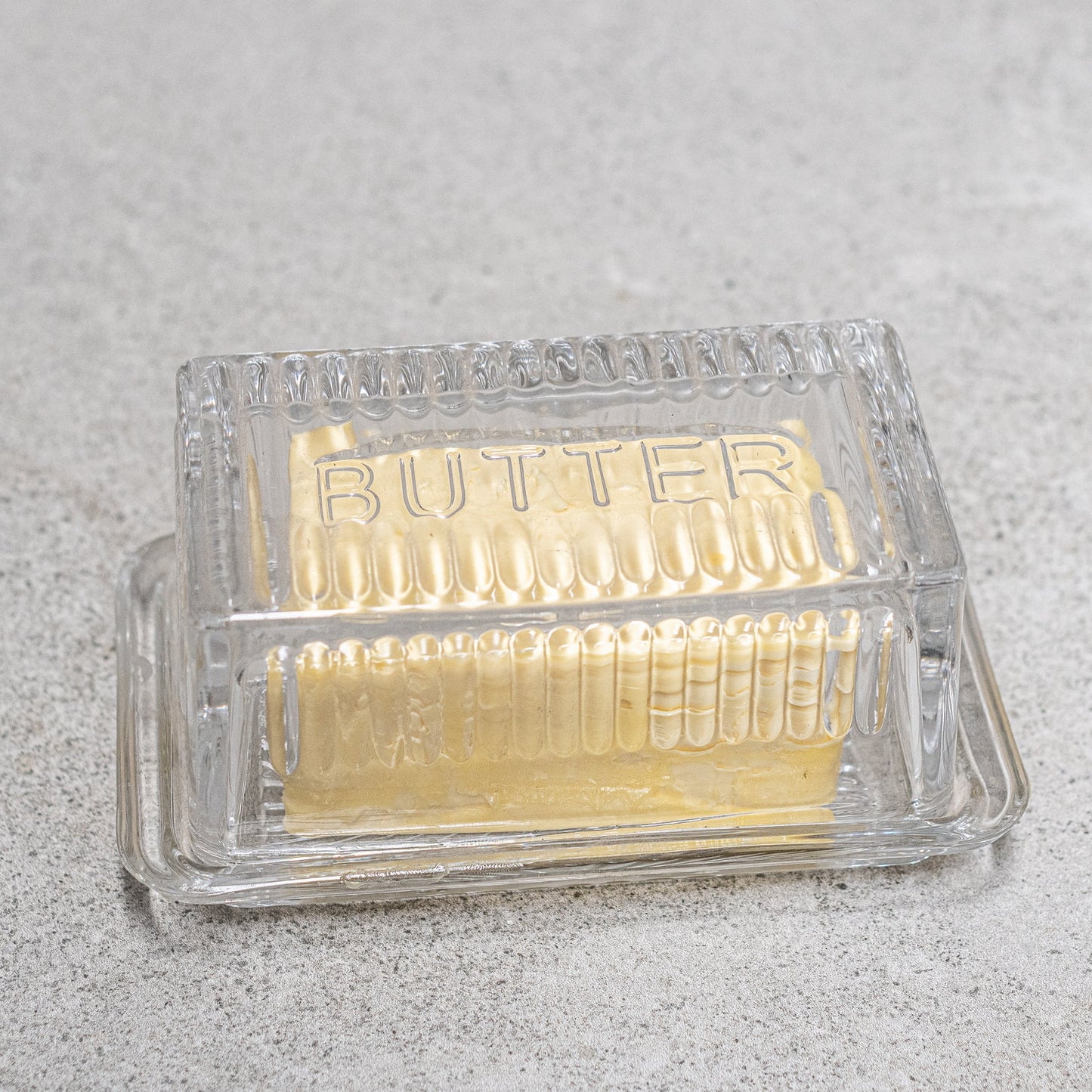 Heaven In Earth Glass Butter Dish