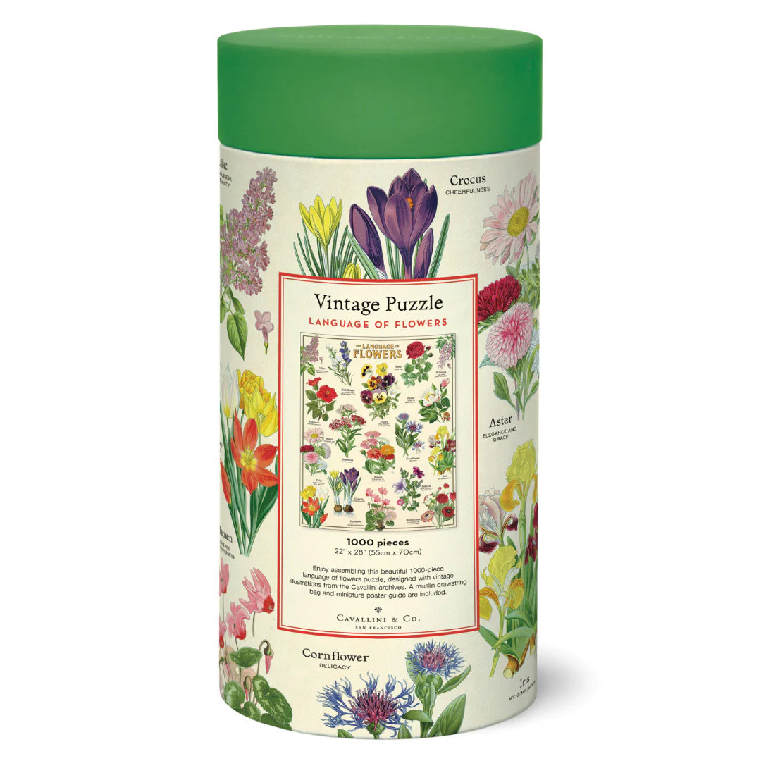 Cavallini & Co The Language of Flowers 1000 Piece Vintage Puzzle