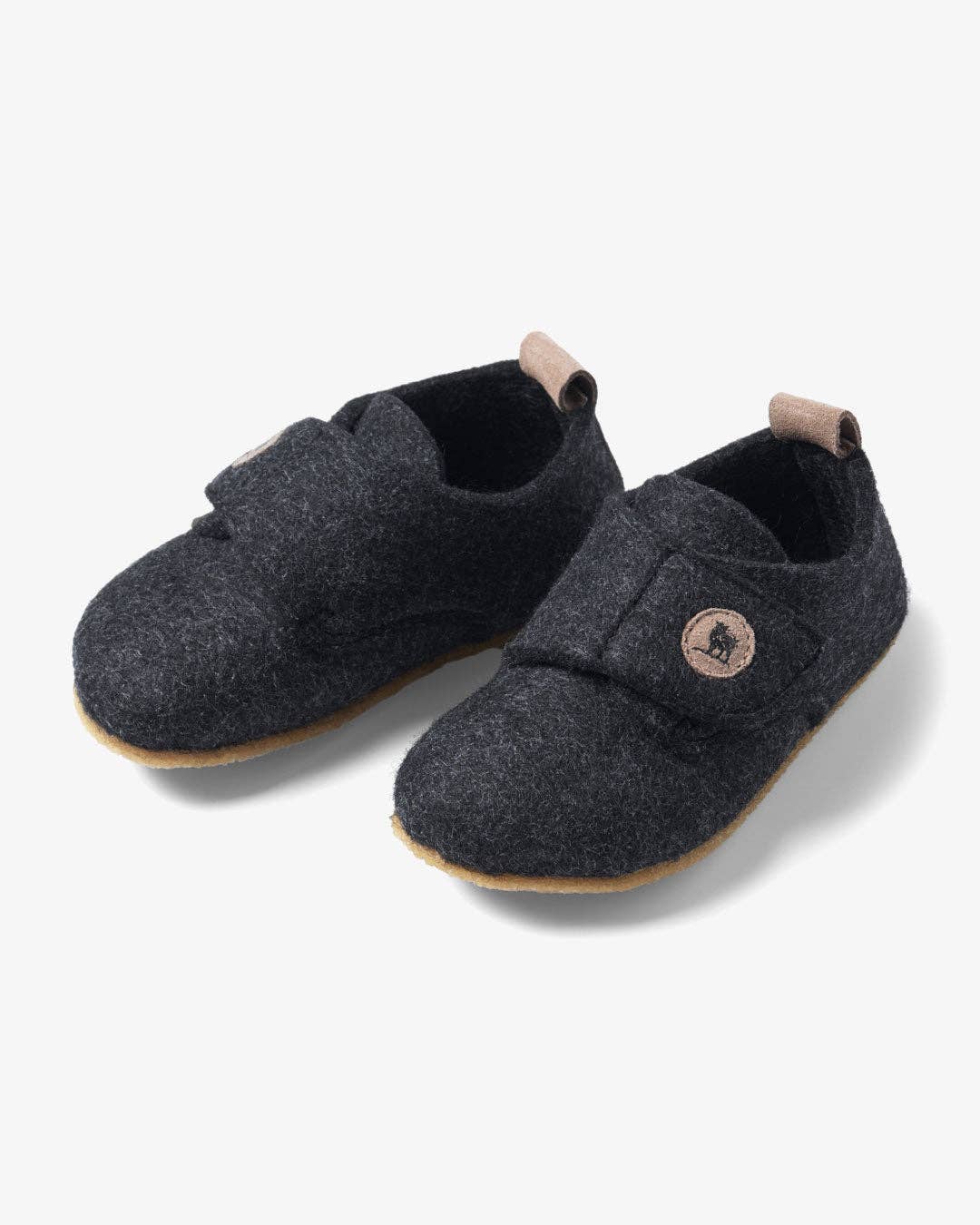 The Cozy Sheep Felted Kids Slipper - Dark Grey