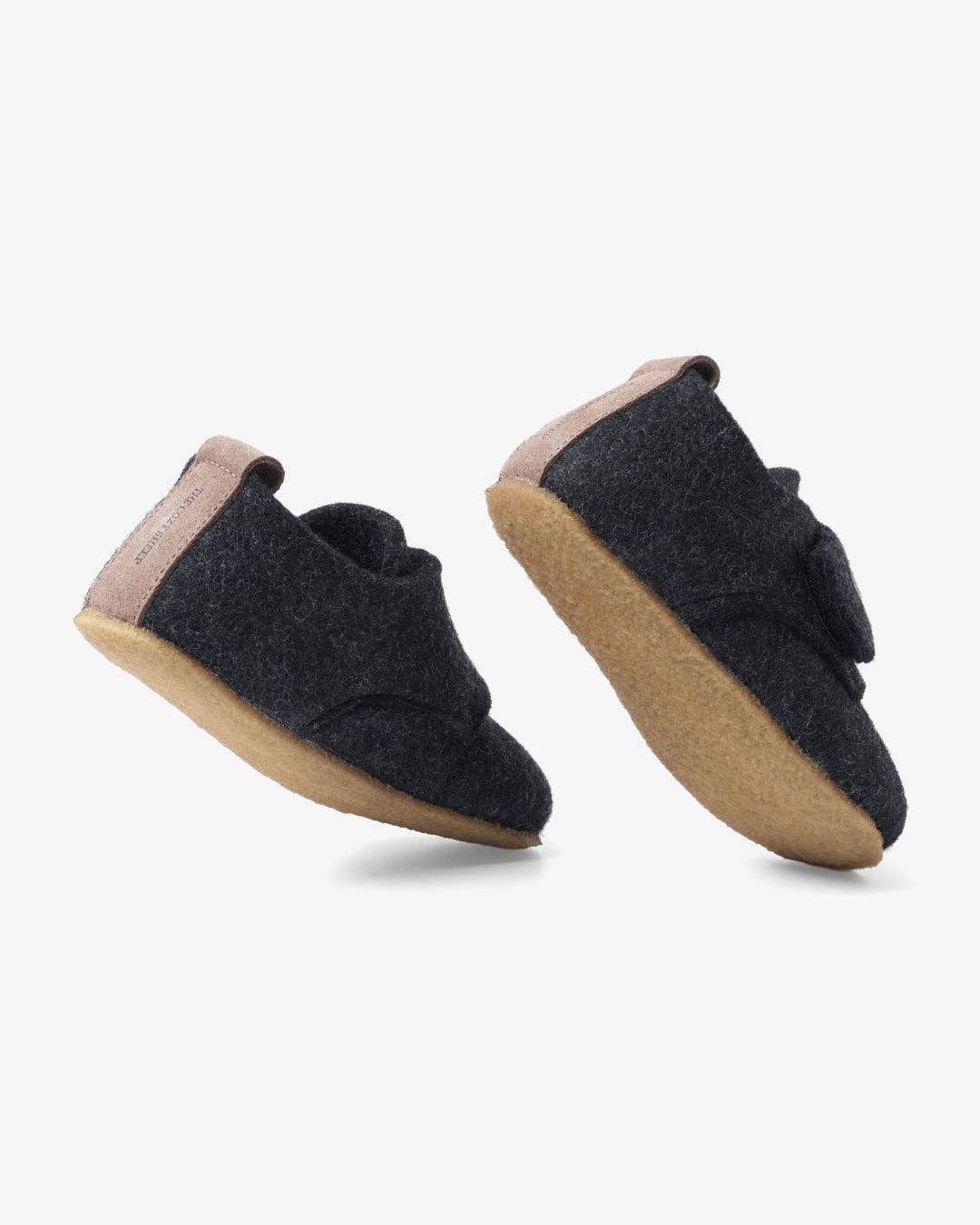 The Cozy Sheep Felted Kids Slipper - Dark Grey