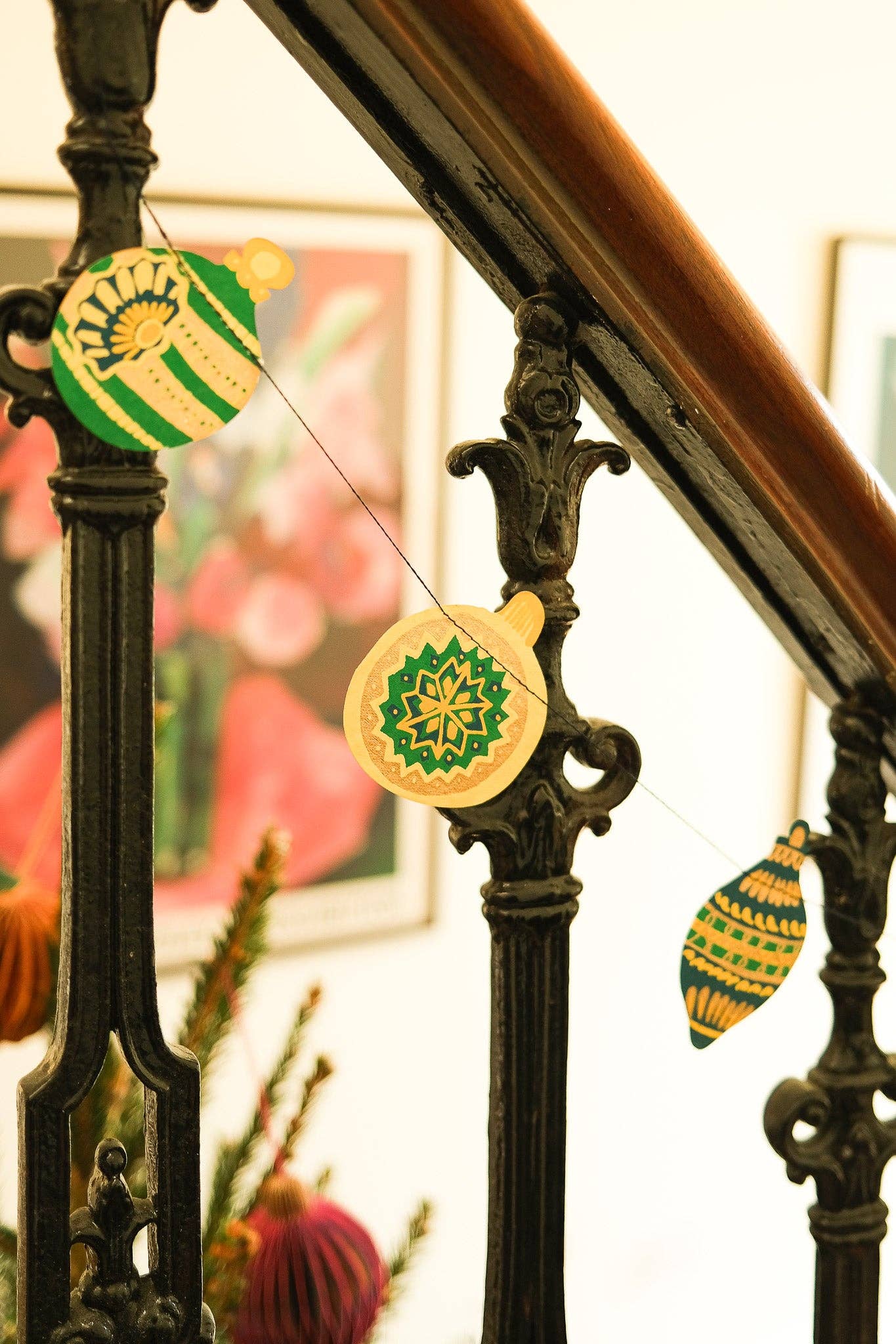 East End Press - Christmas Ornaments Sewn Garland