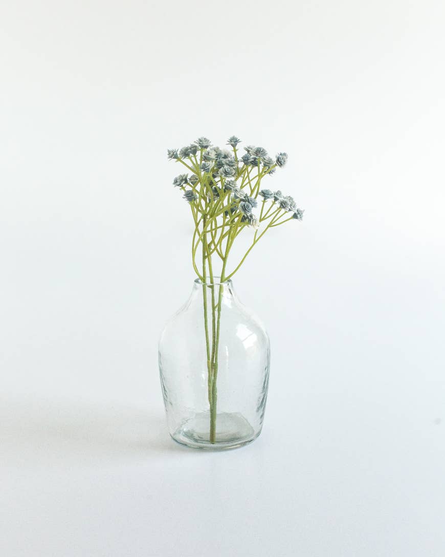 Haley Handblown Hammered Glass Bud Vases - Clear