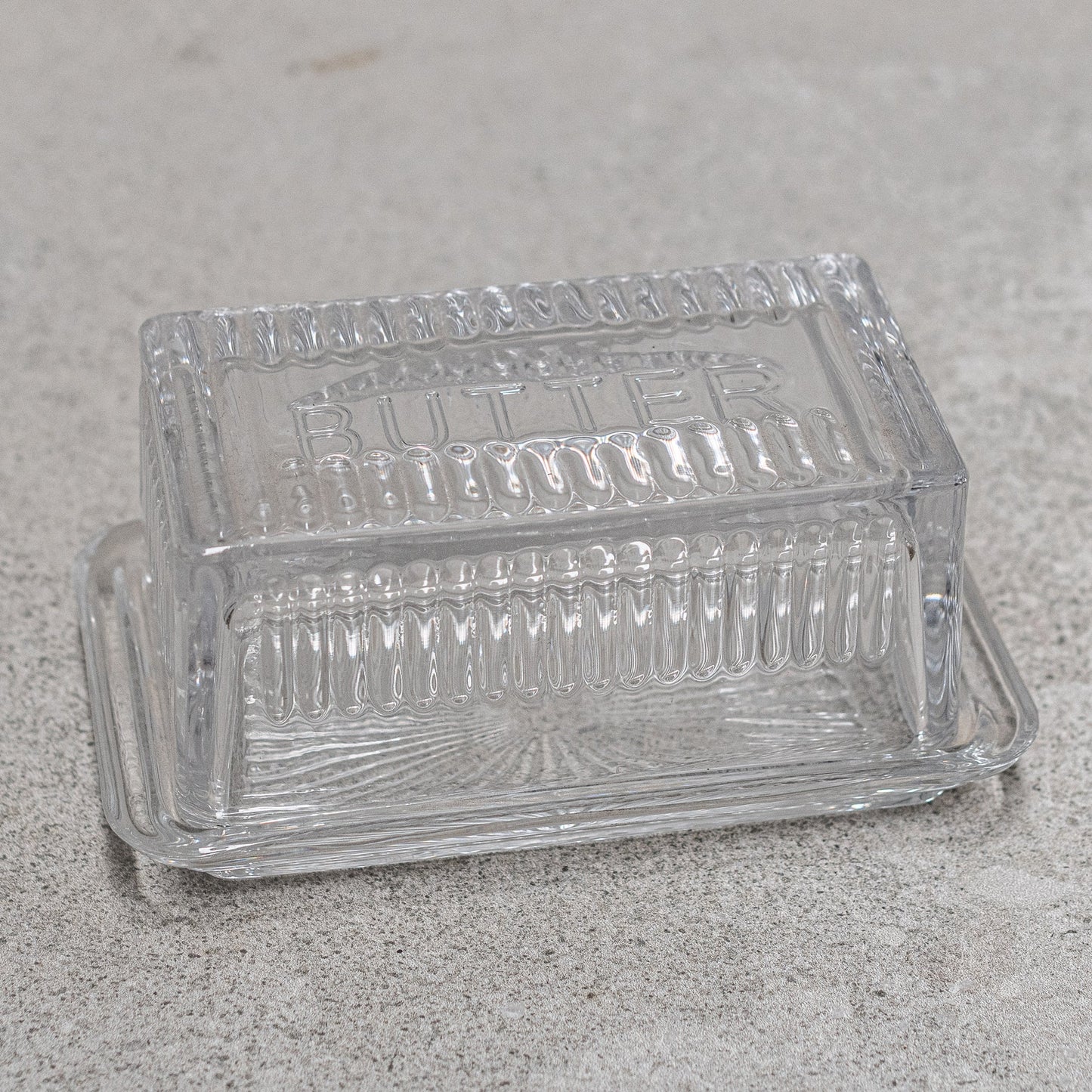 Heaven In Earth Glass Butter Dish