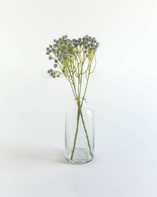 Siena Handblown Hammered Glass Bud Vases: Clear
