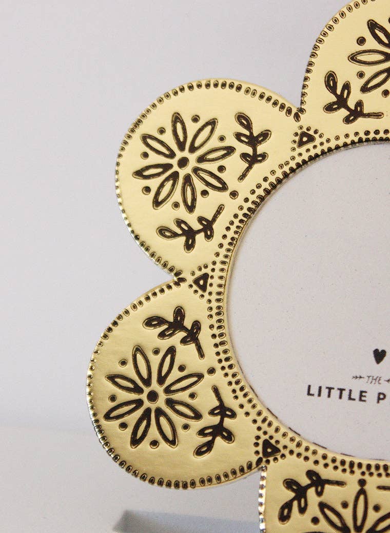 Faux Tin Flower Frame