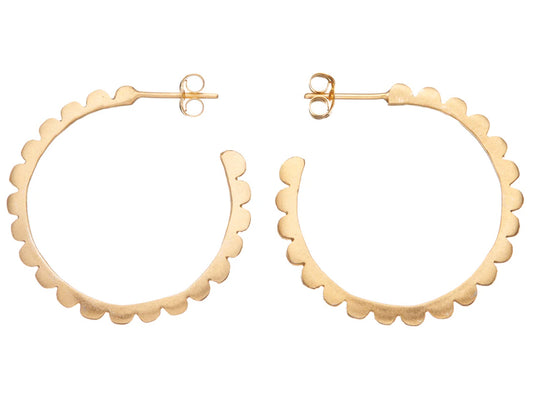 Shabana Jacobson Frill Hoops - Gold