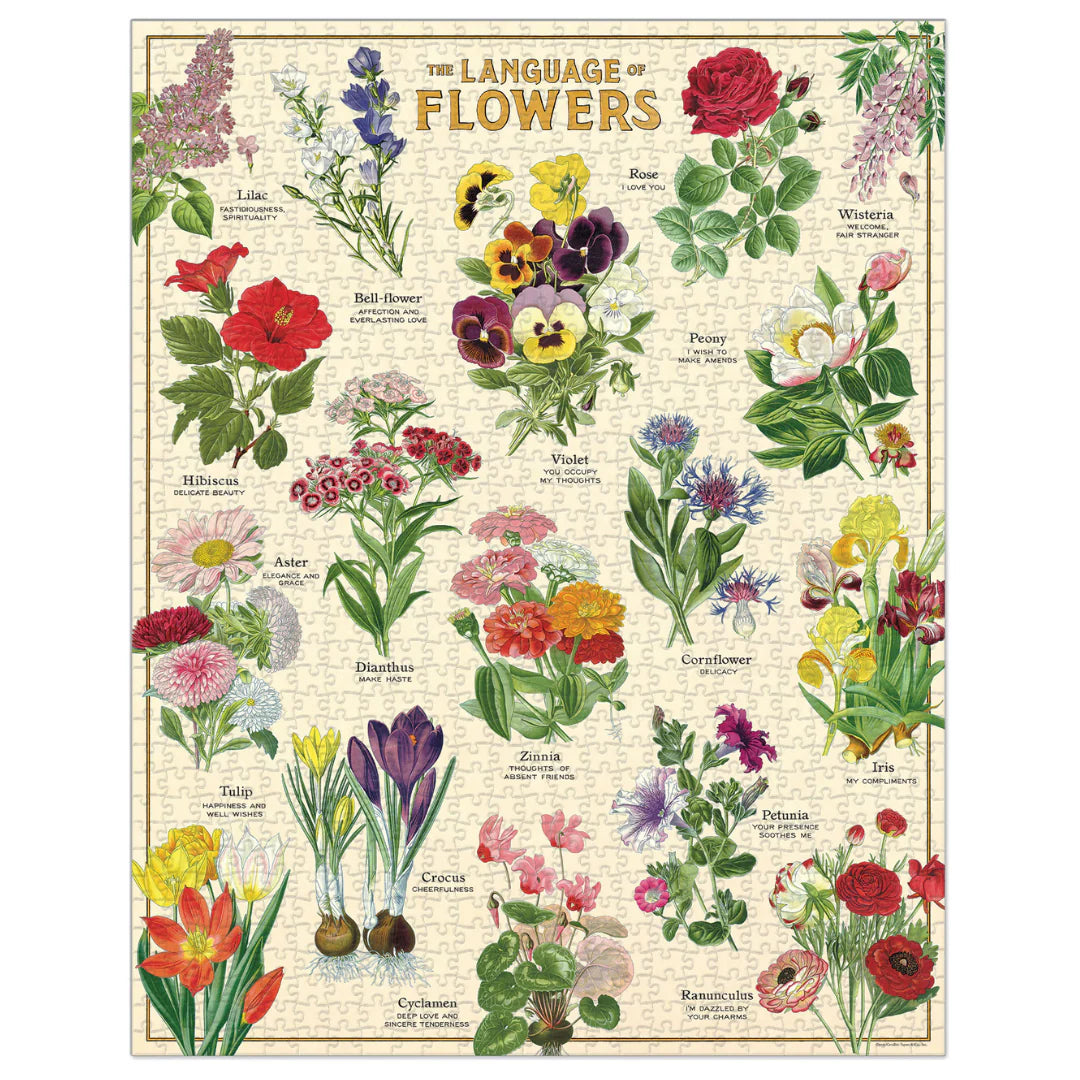 Cavallini & Co The Language of Flowers 1000 Piece Vintage Puzzle