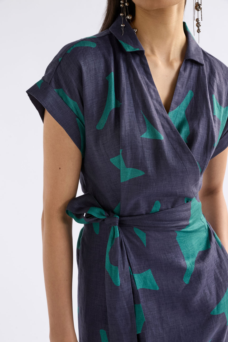 Elk Minnen Wrap Dress - Teal Tera