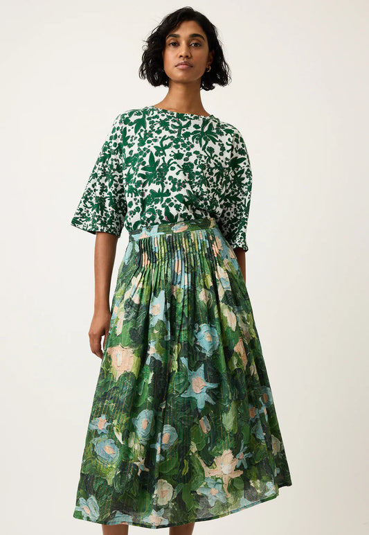 Nancybird Alma Yoke Skirt - Garden