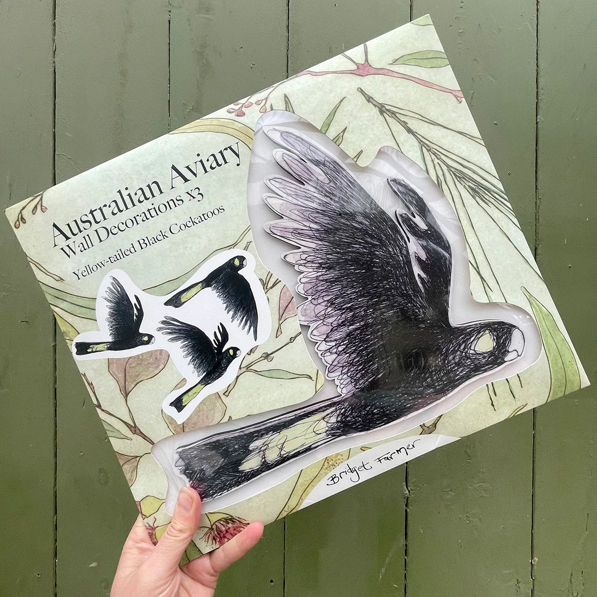Bridget Farmer Australian Avery Wall Decorations - Yellow Tailed Black Cockatoos