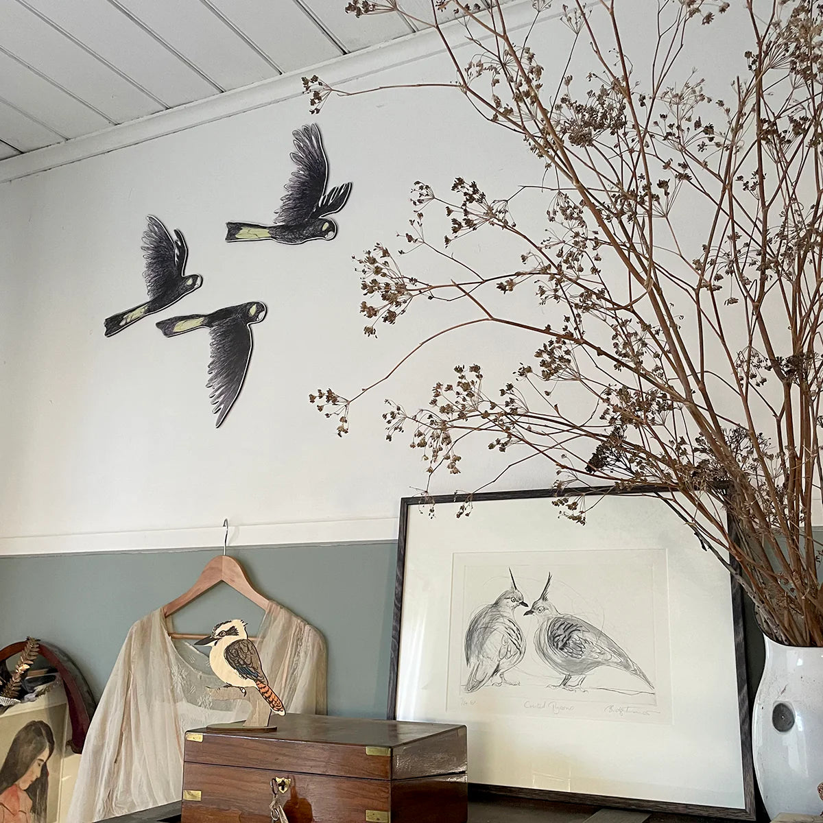 Bridget Farmer Australian Avery Wall Decorations - Yellow Tailed Black Cockatoos