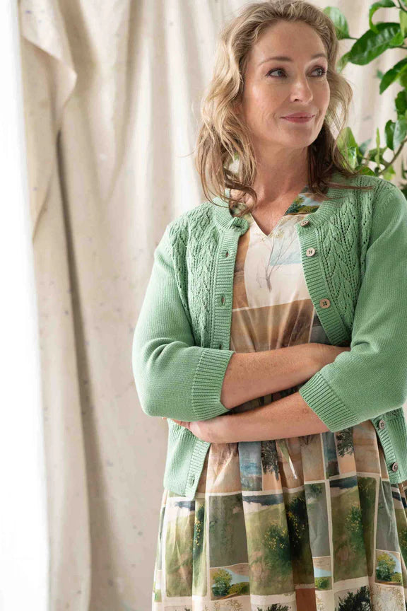 Lazybones Ava Cardigan - Mineral Green