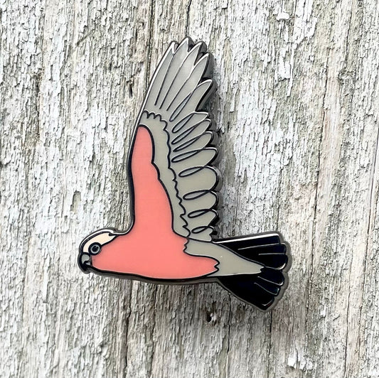 Bridget Farmer Galah in Flight - Enamel Pin