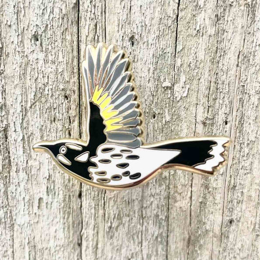 Bridget Farmer New Hollan Honeyeater in Flight - Enamel Pin