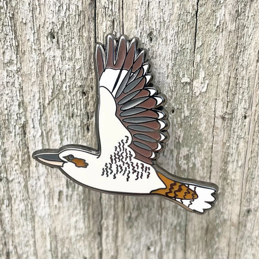 Bridget Farmer Kookaburra in Flight - Enamel Pin