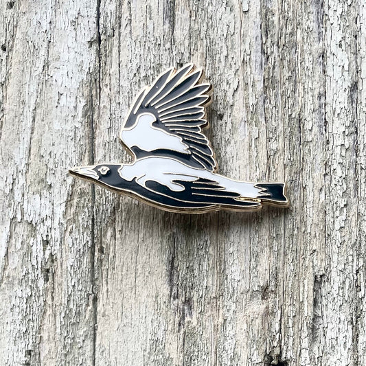 Bridget Farmer Magpie in Flight - Enamel Pin