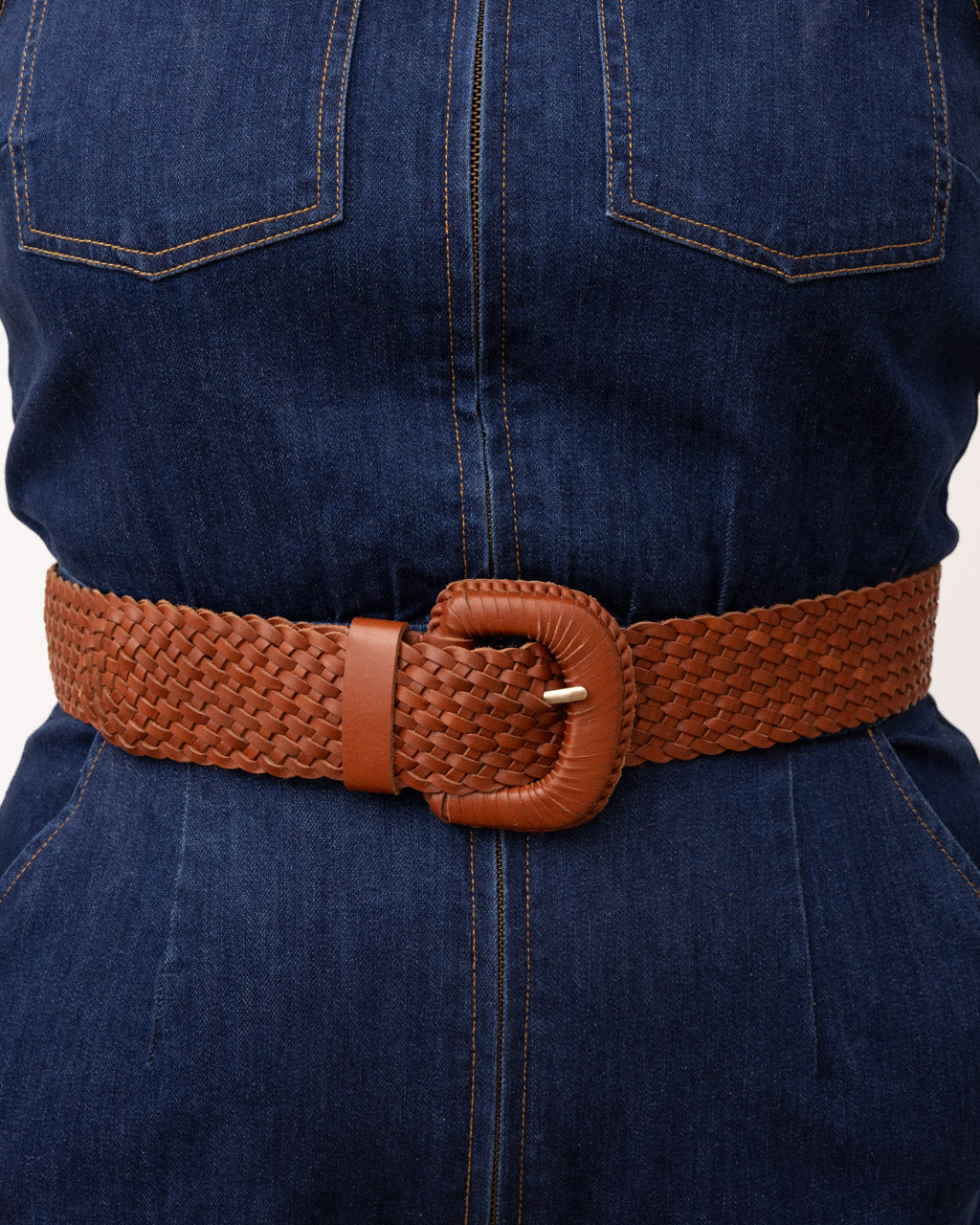 Woven Leather Belt by Byrd Studio