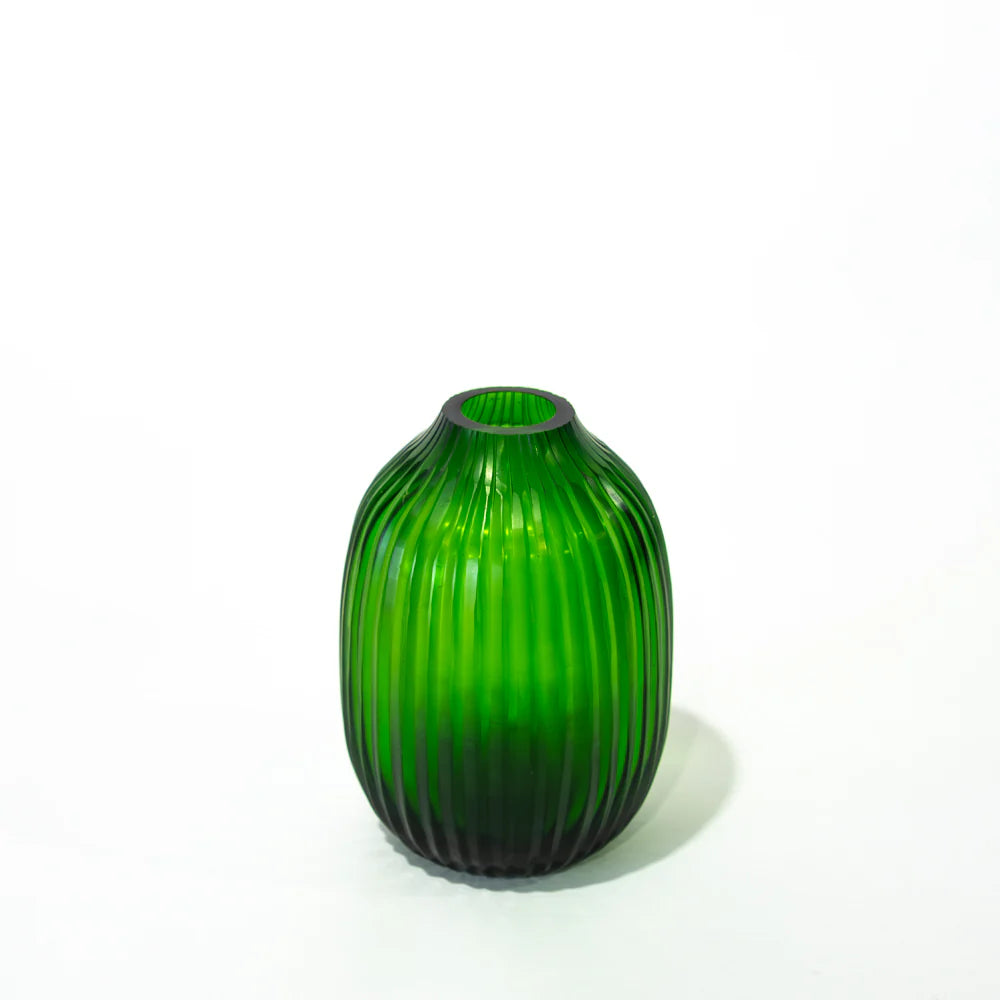 Brian Tunks Cut Glass Vase, Pod.
