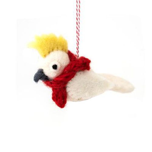 Felt Christmas Decoration - Christopher Cockatoo