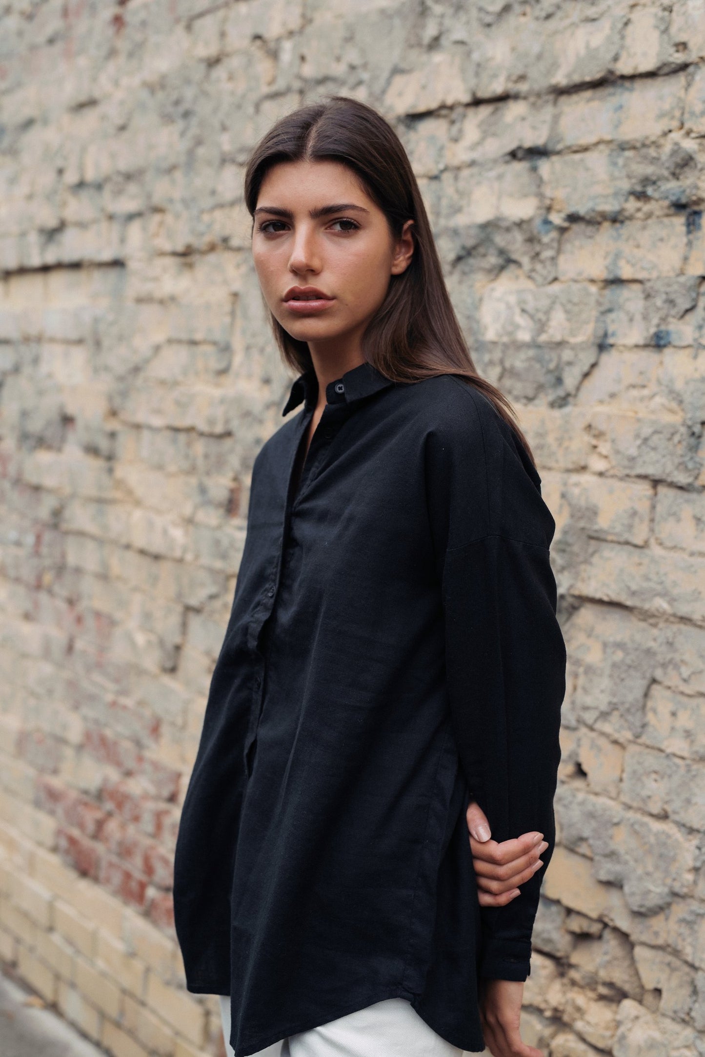 Hemp Clothing Long Sleeve Black Shirt