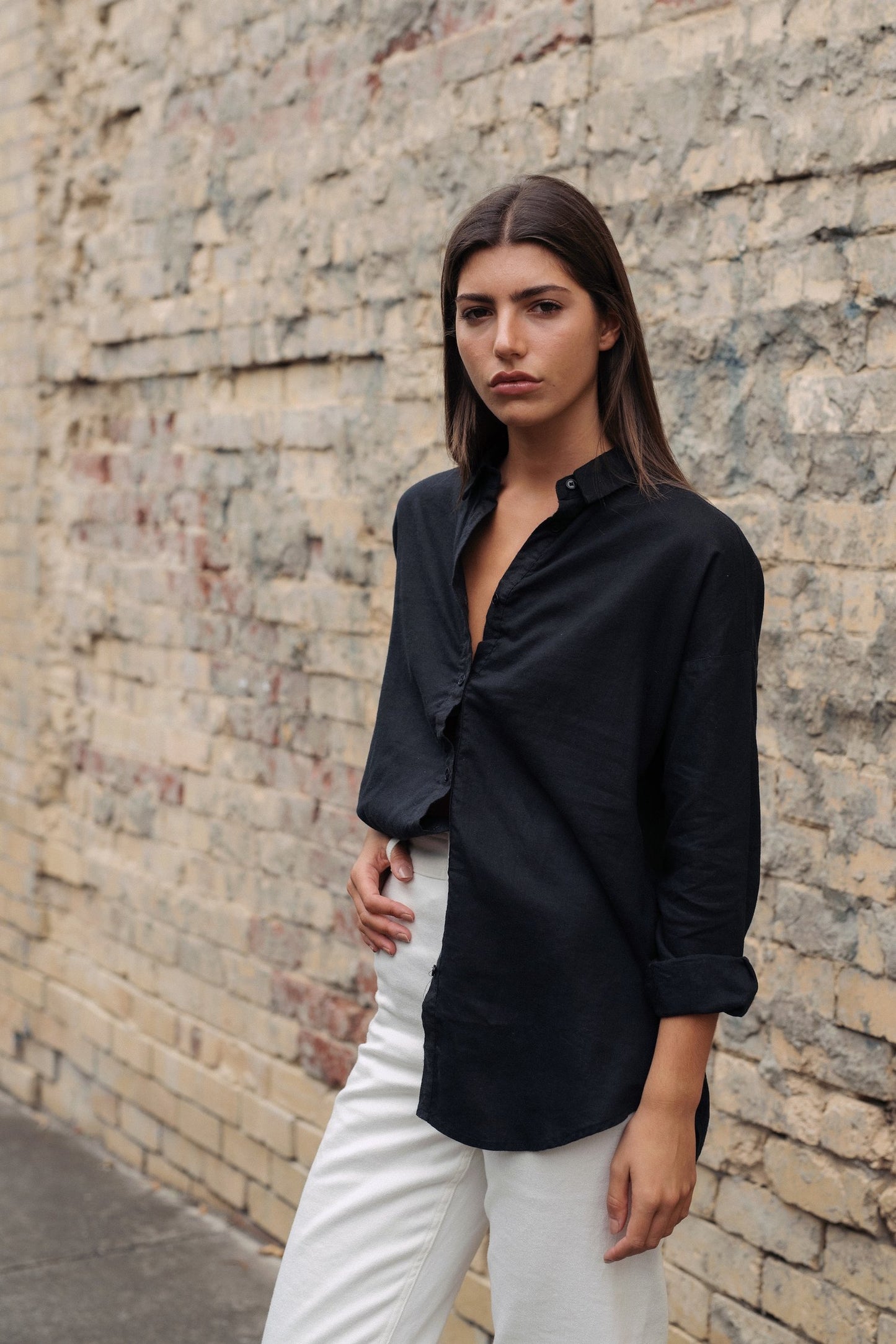 Hemp Clothing Long Sleeve Black Shirt