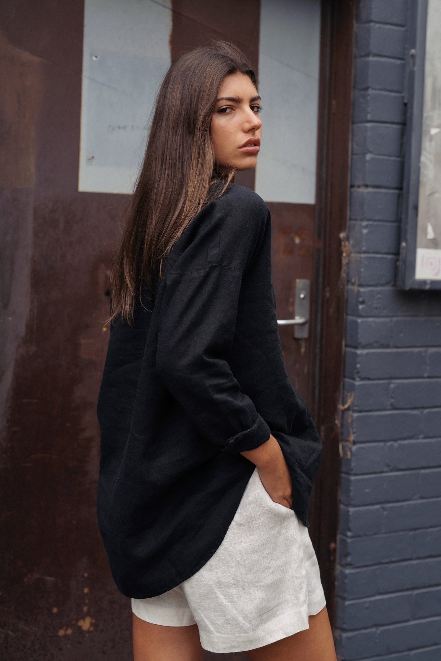 Hemp Clothing Long Sleeve Black Shirt