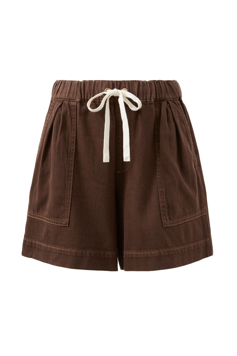 Ceres Life Darcy Relaxed Everyday Short - Chocolate