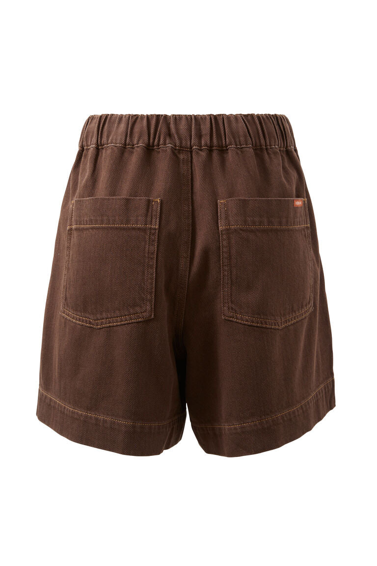 Ceres Life Darcy Relaxed Everyday Short - Chocolate