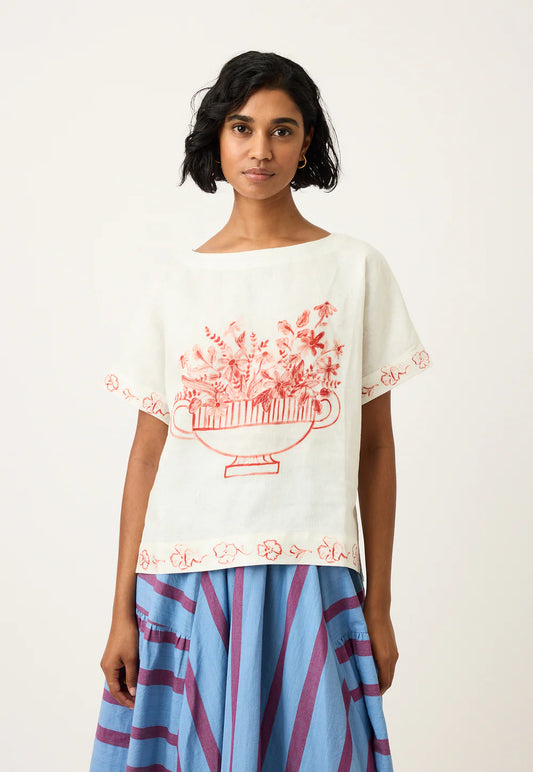 Nancybird Dolman Top - Red Vase