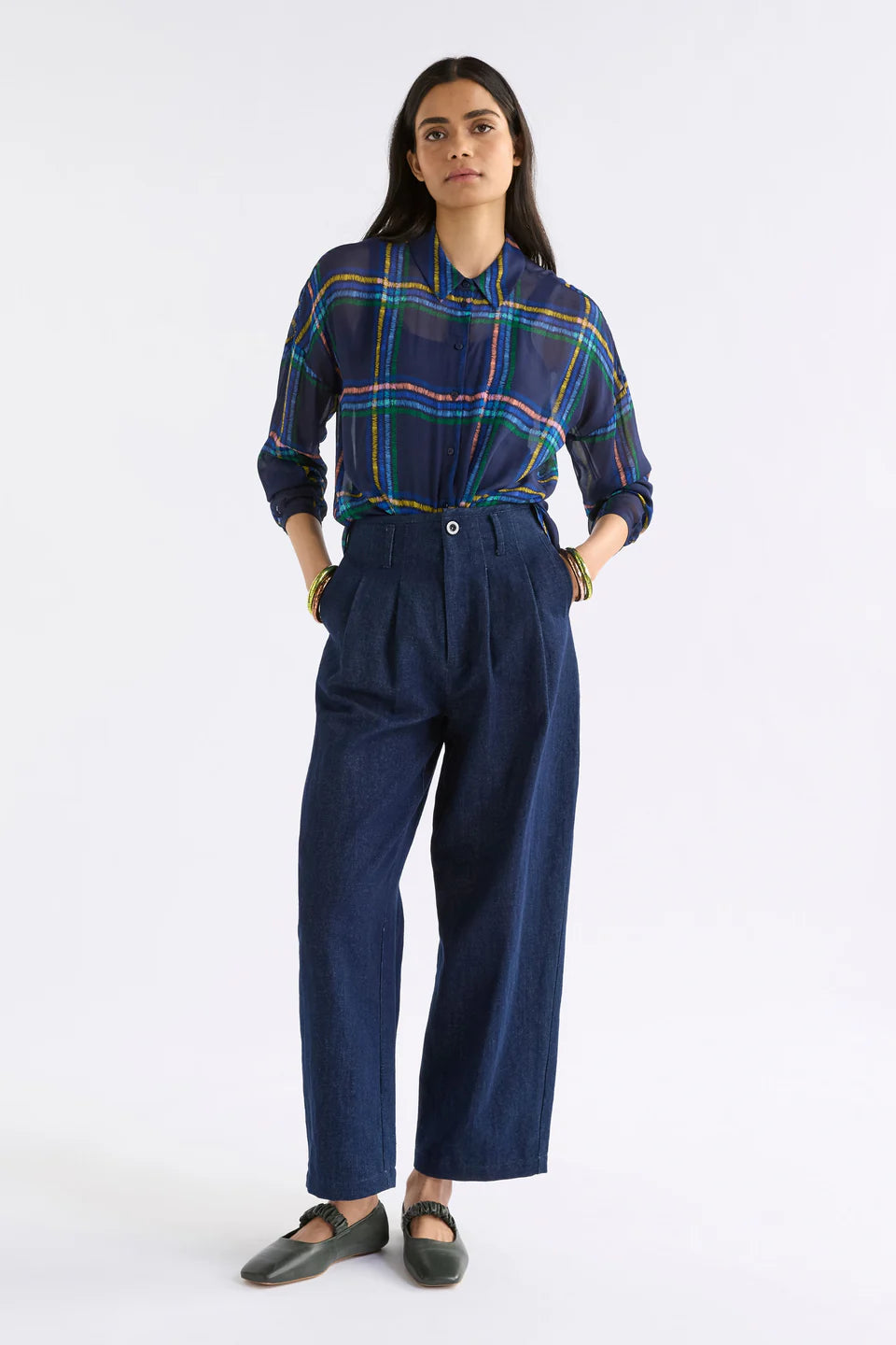 Elk Eir Sheer Shirt - Elba Check