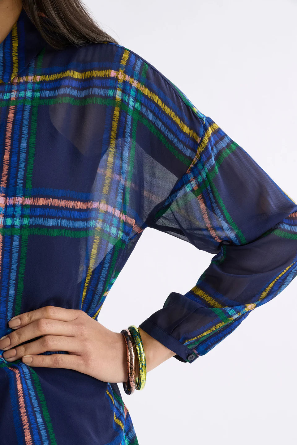 Elk Eir Sheer Shirt - Elba Check