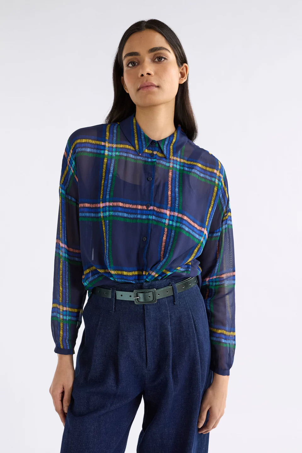 Elk Eir Sheer Shirt - Elba Check