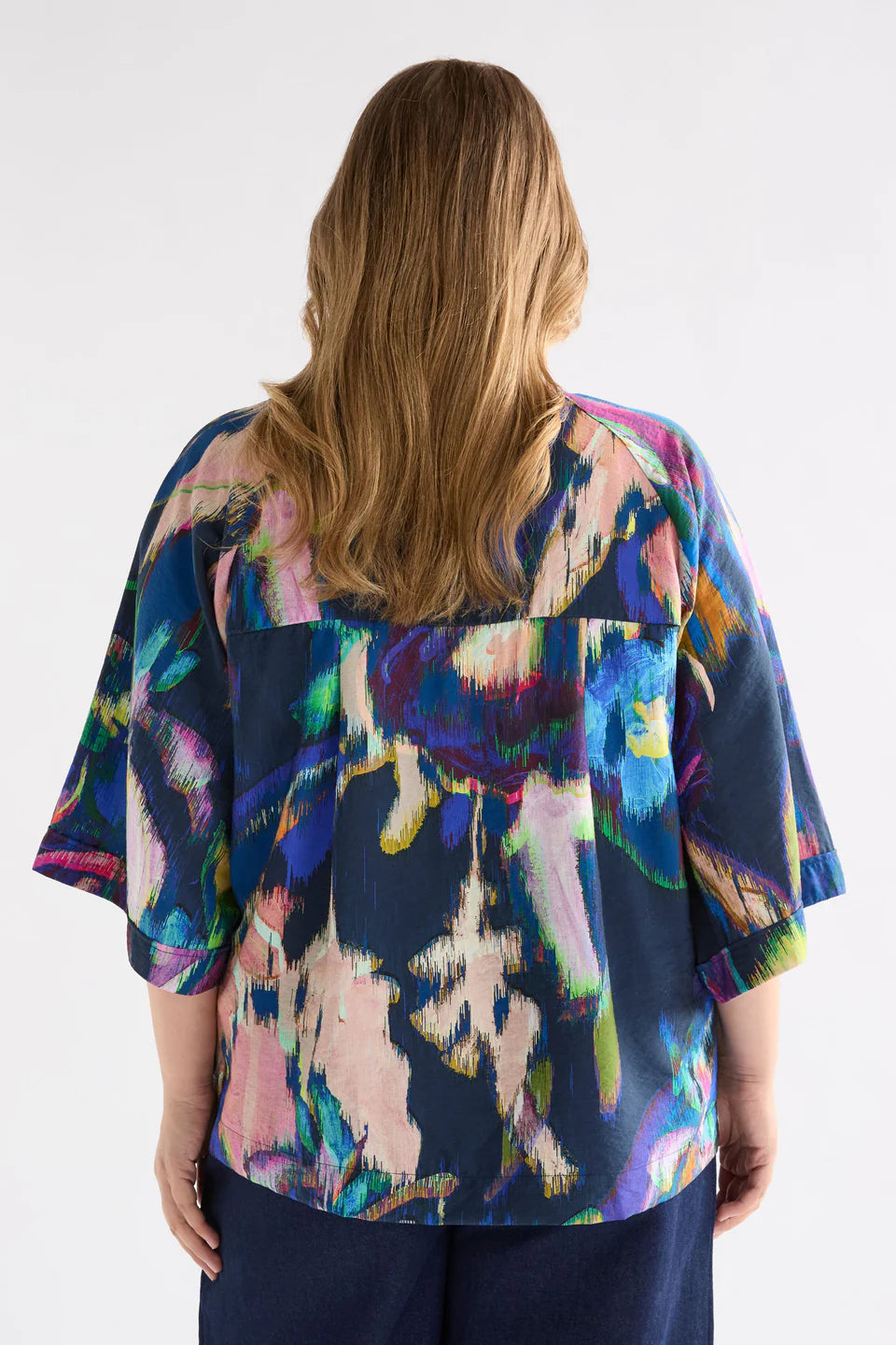 Elk Moda V Neck Top - Vaara Print