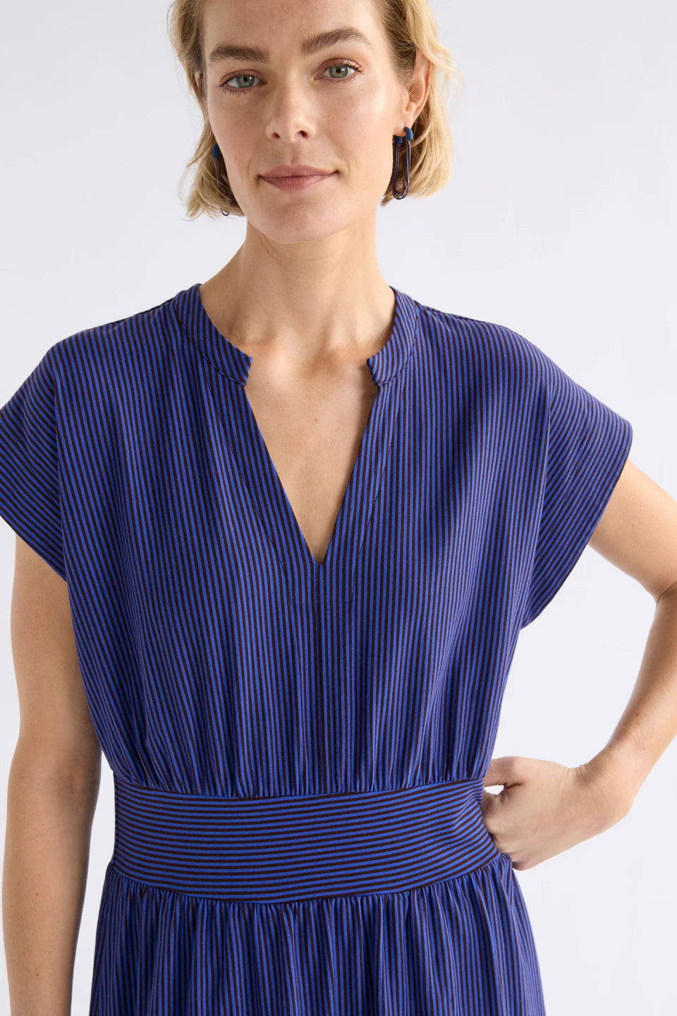 Elk Evve Dress - Chocolate Cobalt