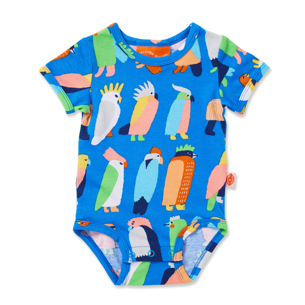Halcyon Nights Flamin' Galahs Short Sleeve Bodysuit