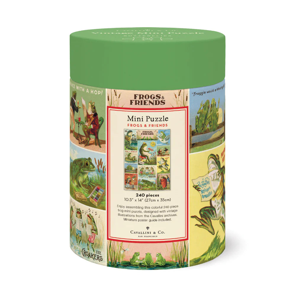 Cavallini & Co 'Frogs and Friends' 240 Piece Mini Vintage Puzzle