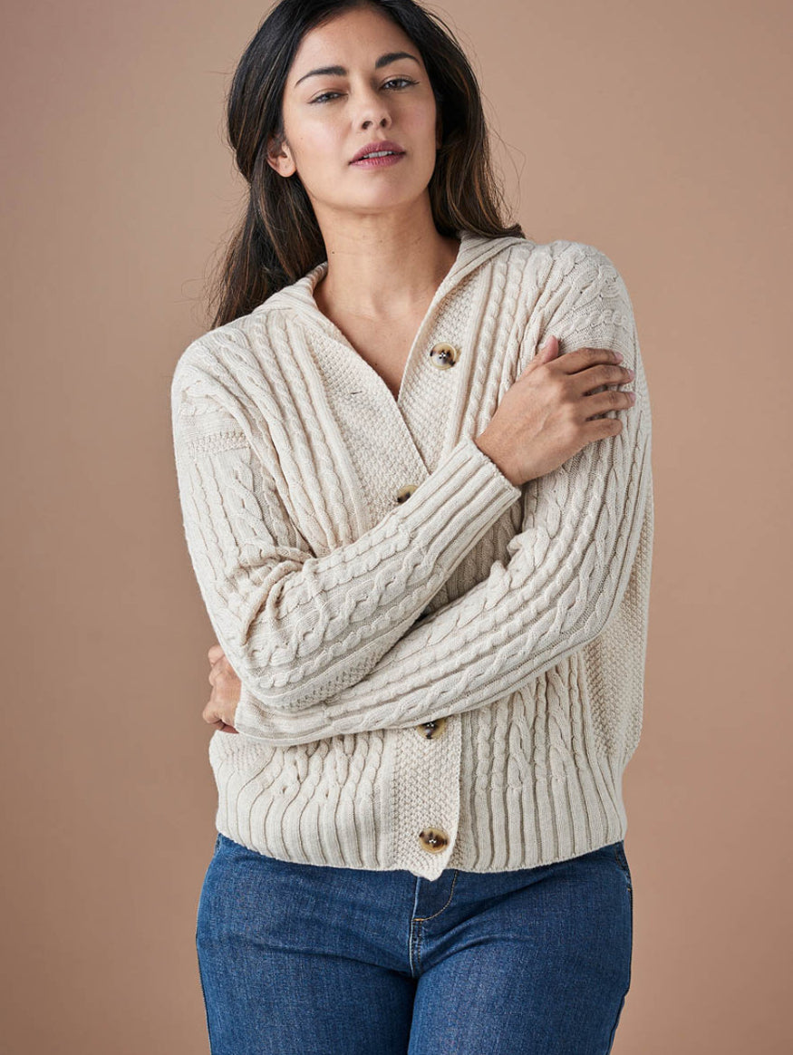 Uimi Frida Merino Wool Cable Cardigan